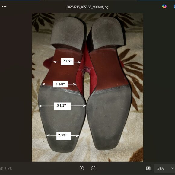 EUC - Artura Chiang Red Wine Ankle Boots (7.5 M) - Picture 10 of 10